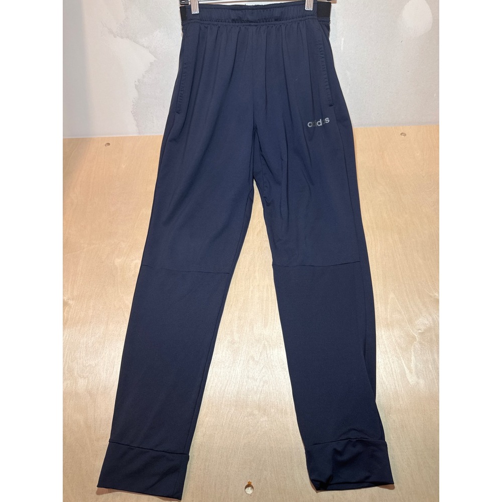 Adidas Climalite Navy Blue Training Pants Mens Athletic Joggers Tapered Fit